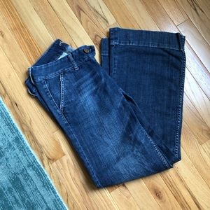 American Eagle wide leg faded jeans